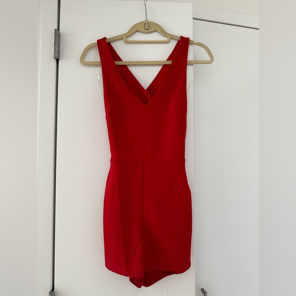 Red Party Romper